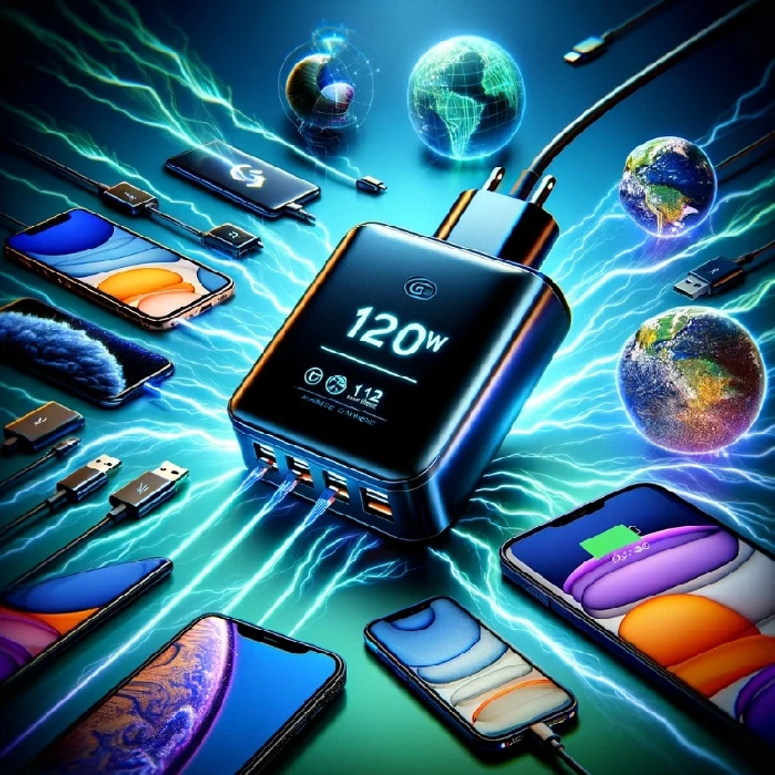 Hitri 5V USB polnilec 120W za ultra hitro polnjenje telefona